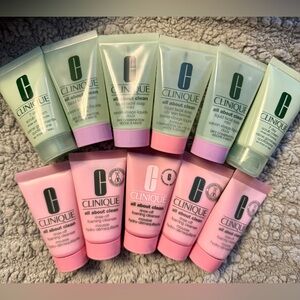 Clinique All About Clean Foaming Cleanser, Facial Soap, & 7 Day Scrub Bundle
